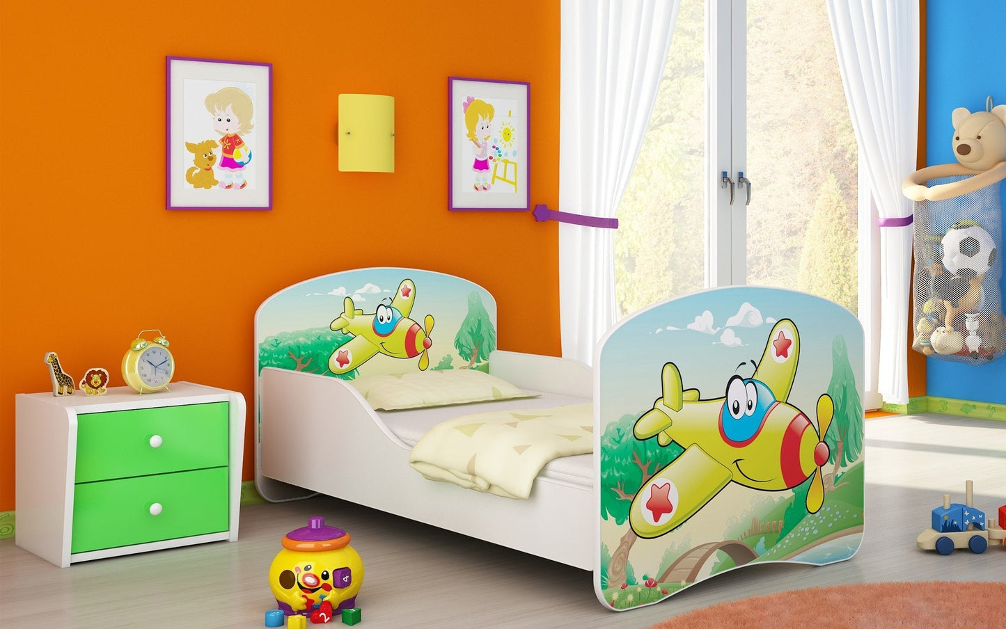 Lit pour enfant Mondo avec motifs colorés