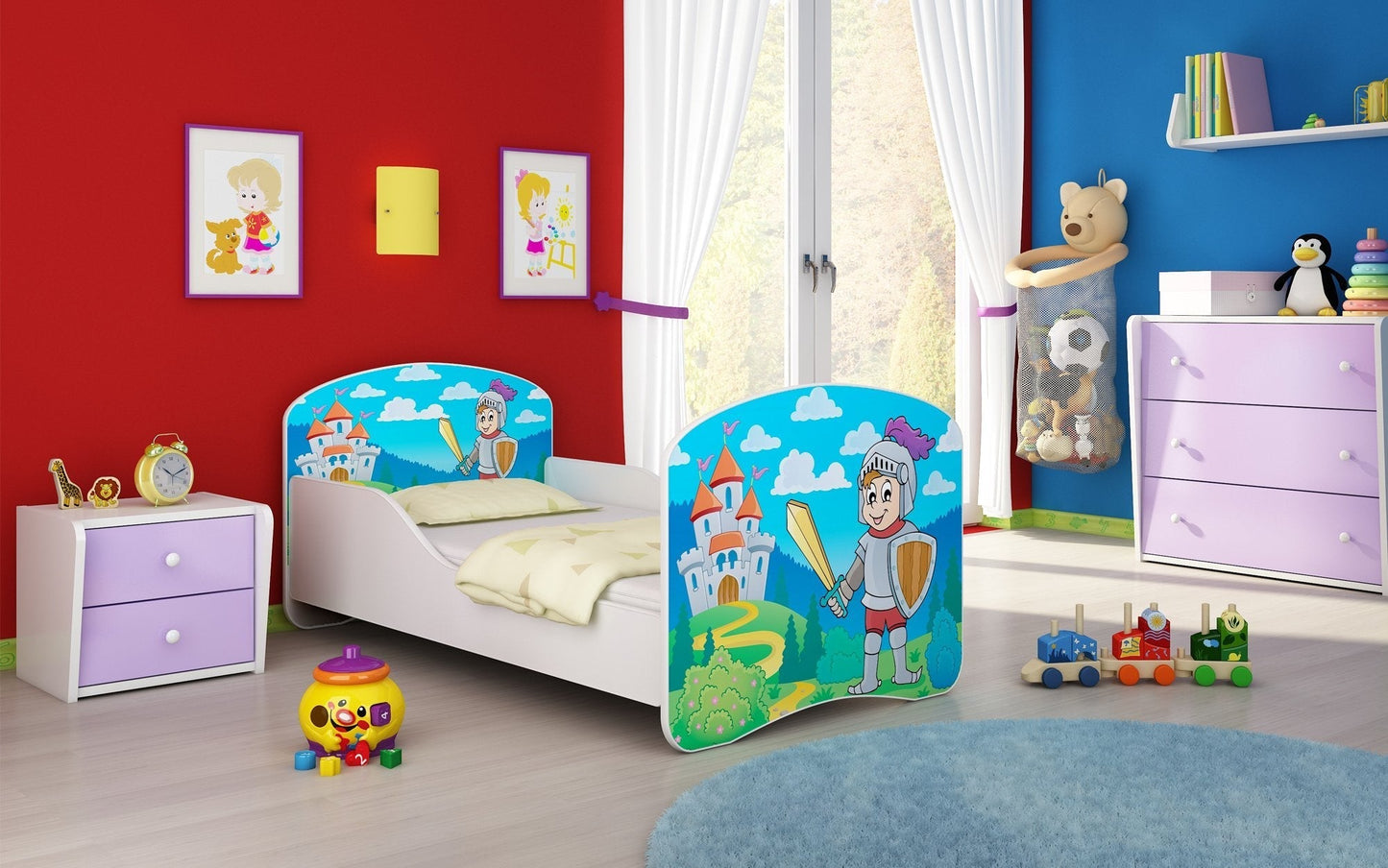 Lit pour enfant Mondo avec motifs colorés