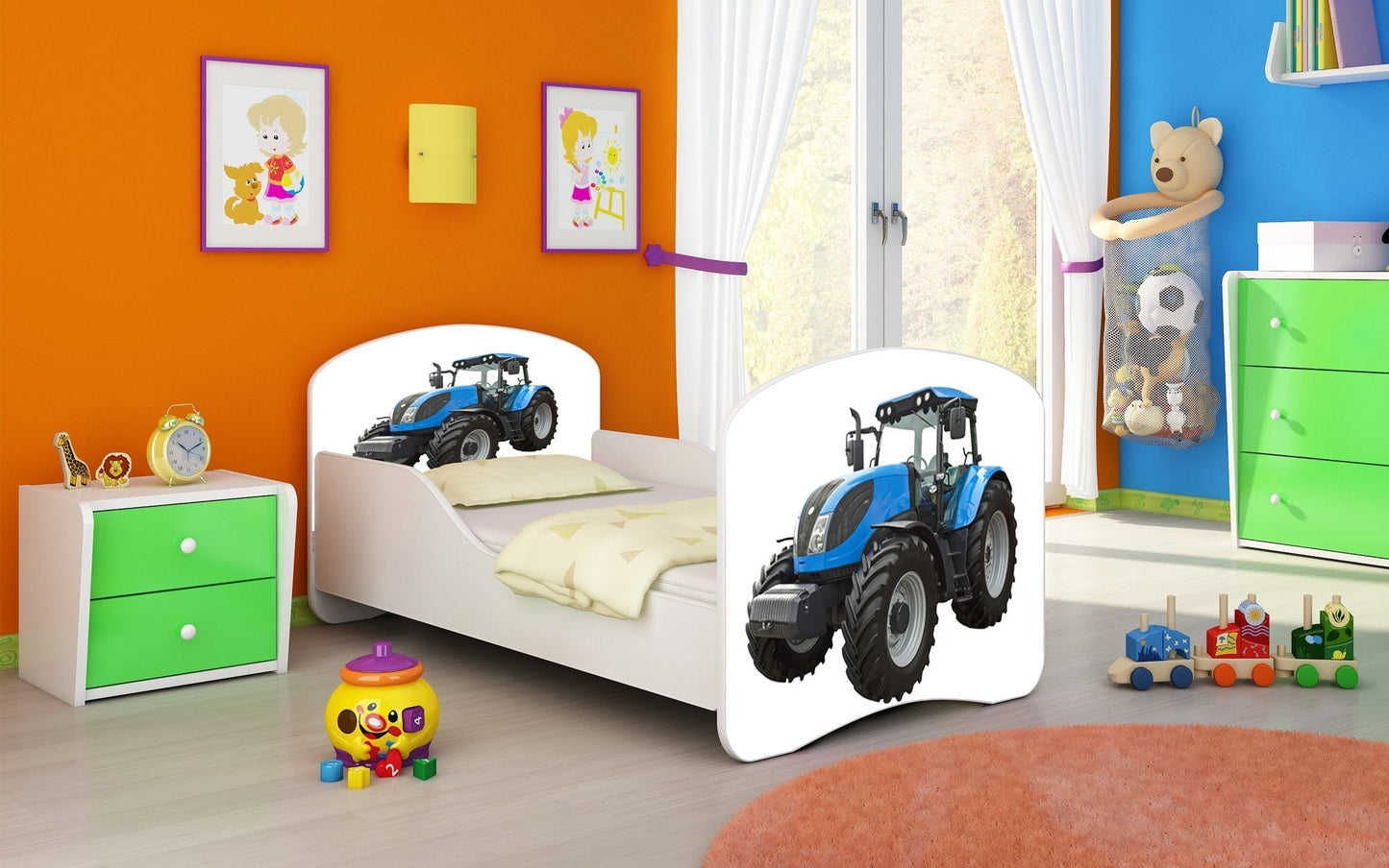 Lit pour enfant Mondo avec motifs colorés