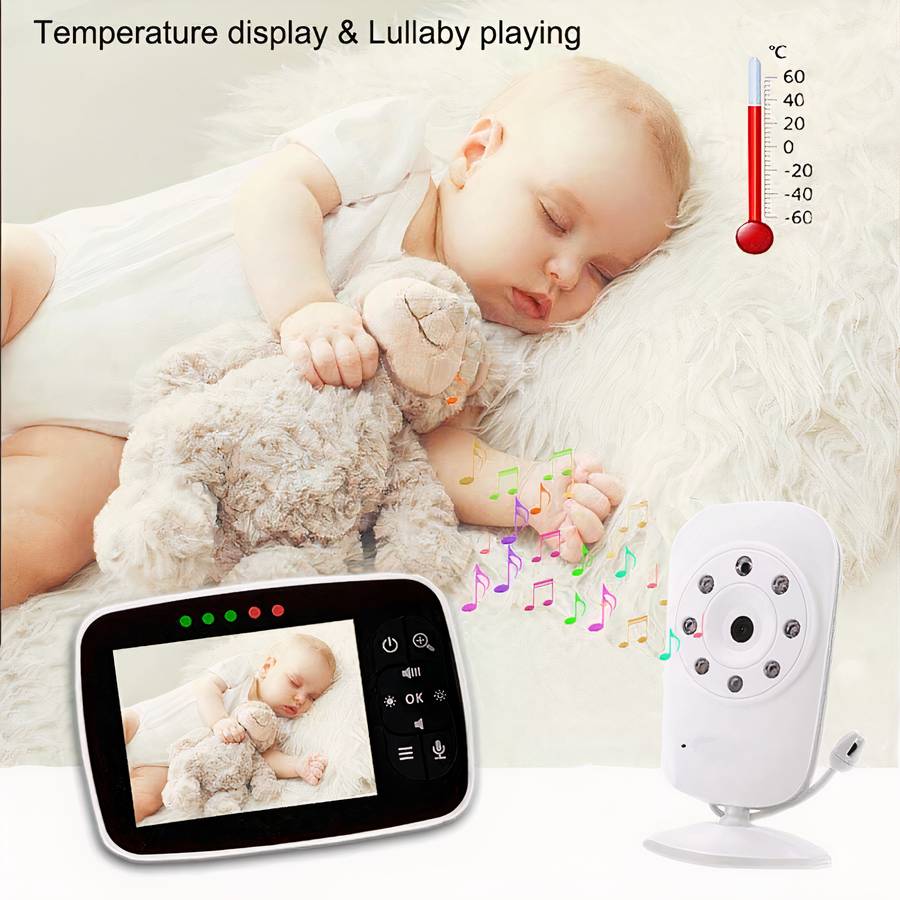 Babyphone vidéo sans fil 3.5 pouces