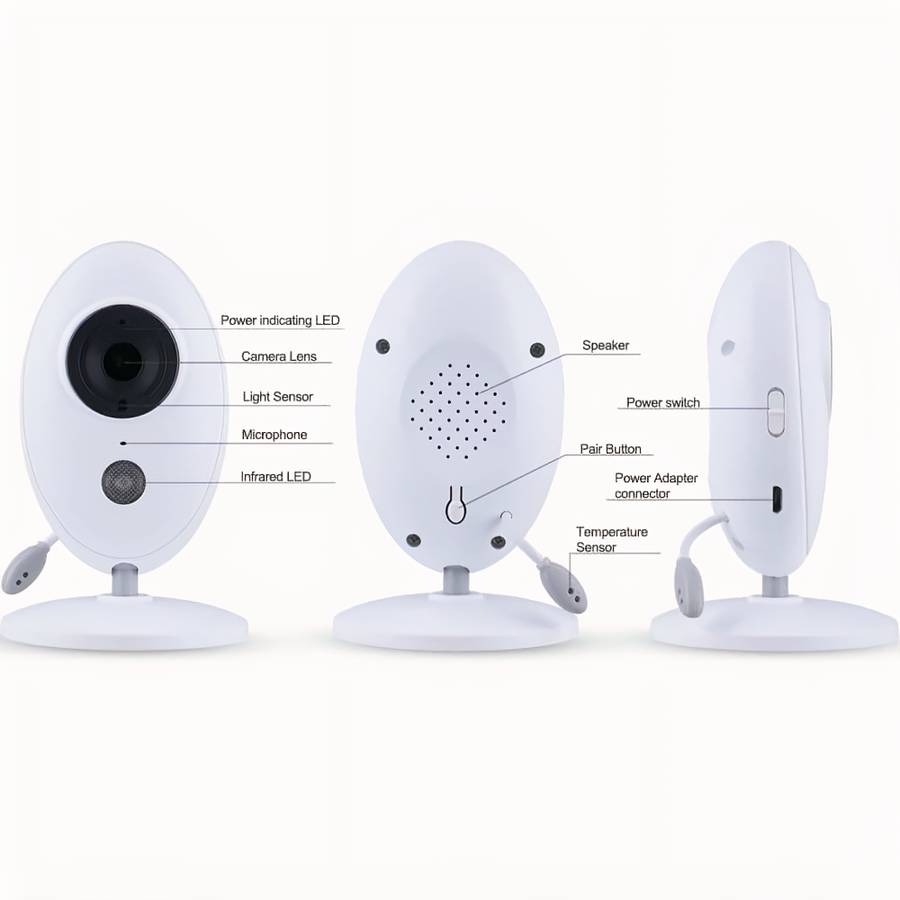 Babyphone vidéo sans fil avec support