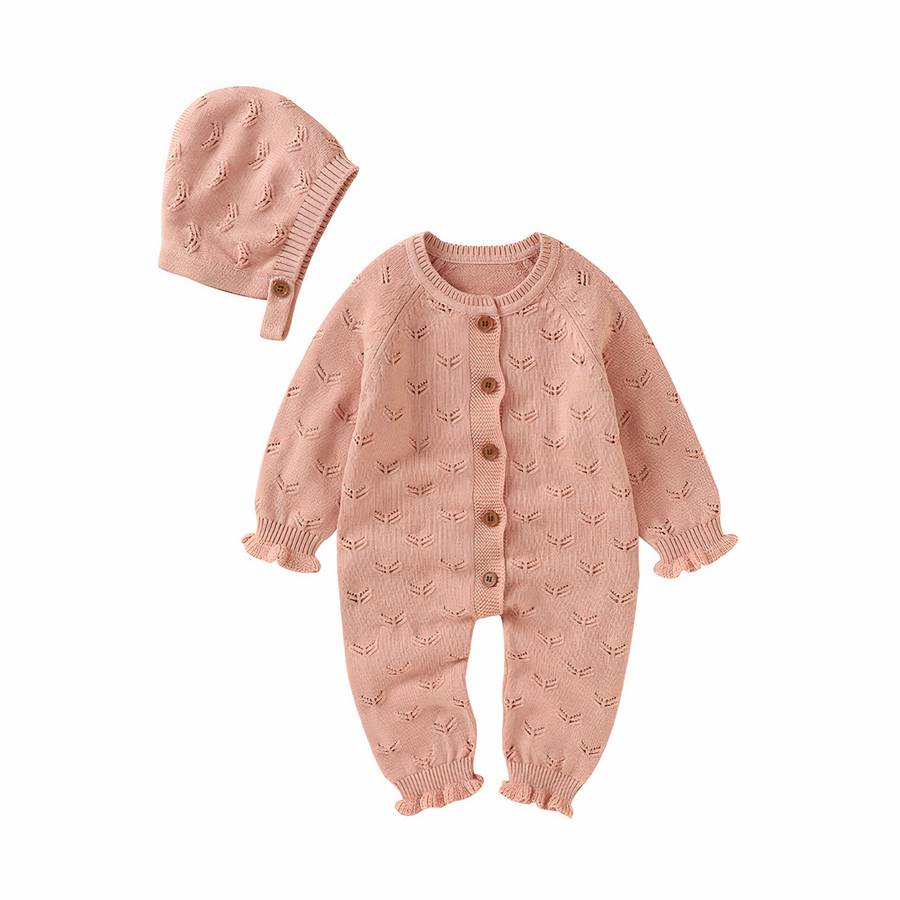 Barboteuse tricotée 100% coton pour bébé