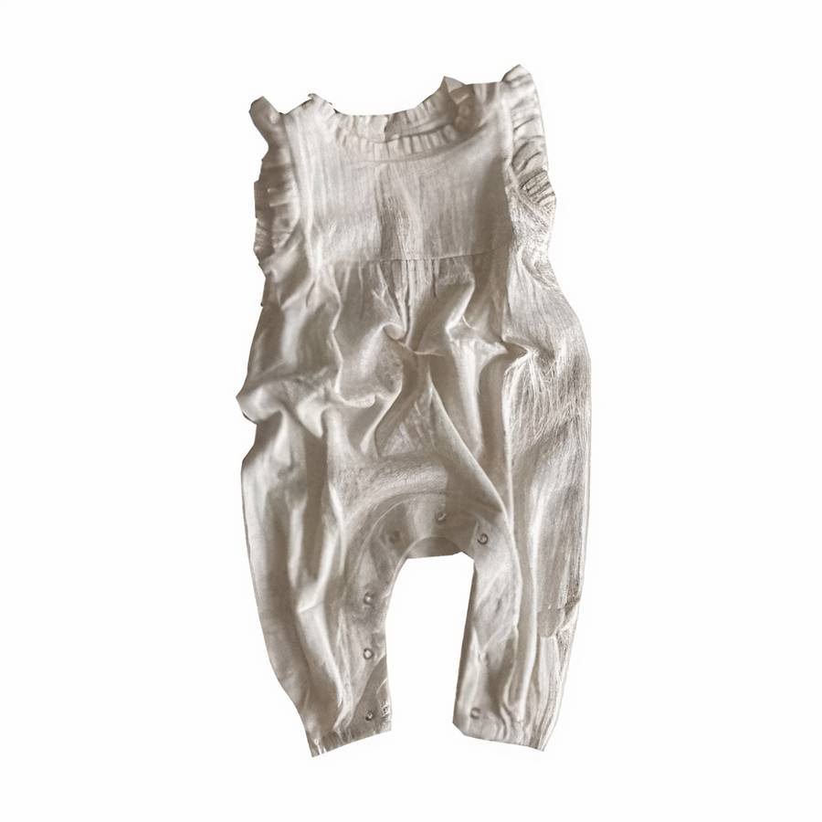 Barboteuse en lin pour bébé