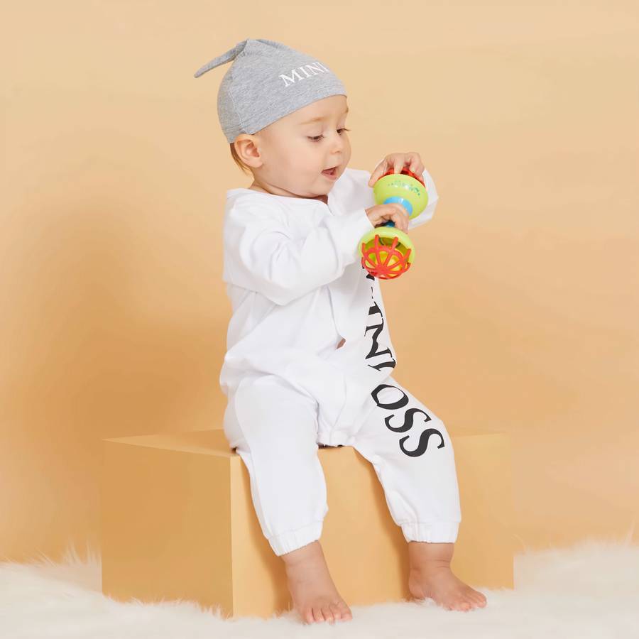 Barboteuse avec bonnet pour bébé garçon