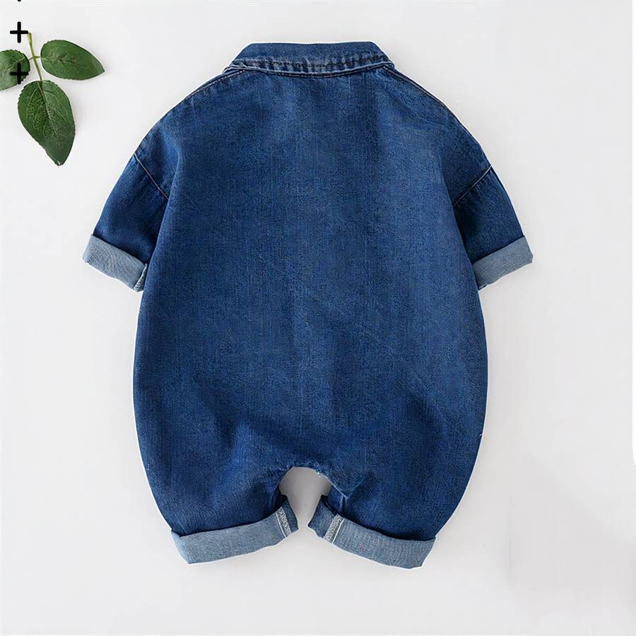 Barboteuse en denim doux pour bébés