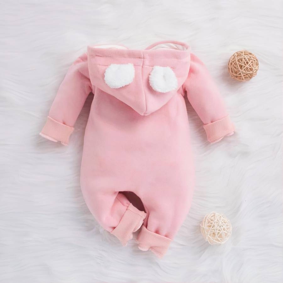 Grenouillère à capuche pour bébé