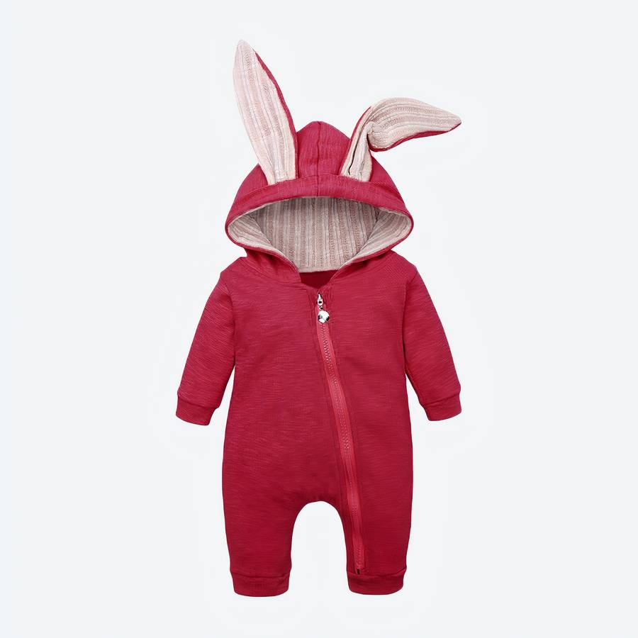 Barboteuse pour bébé en forme de lapin