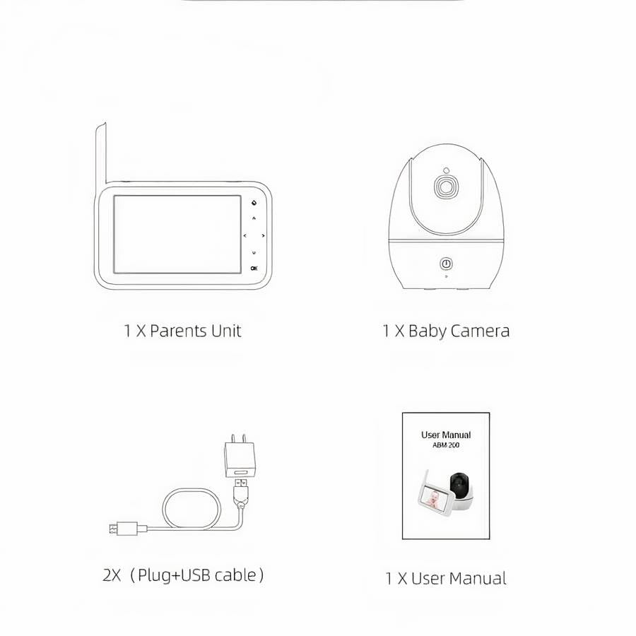 Babyphone vidéo sans fil avec caméra