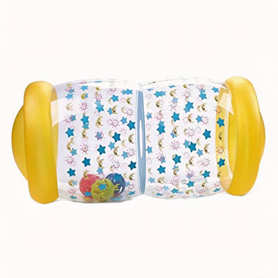Jouet gonflable bébé rouleau jaune a étoile