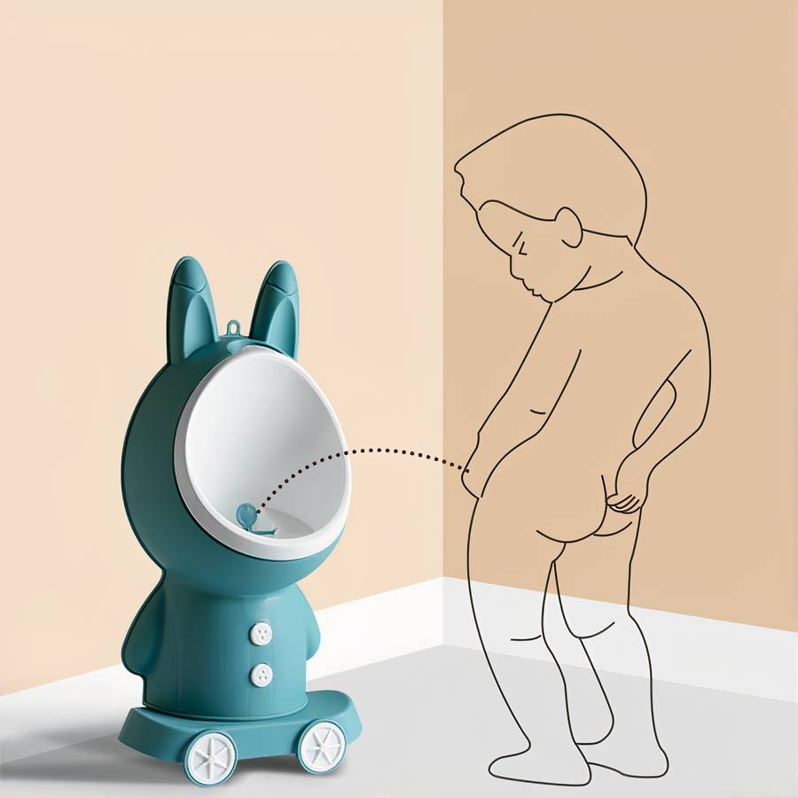 Pot de toilette vertical forme lapin pour bébé