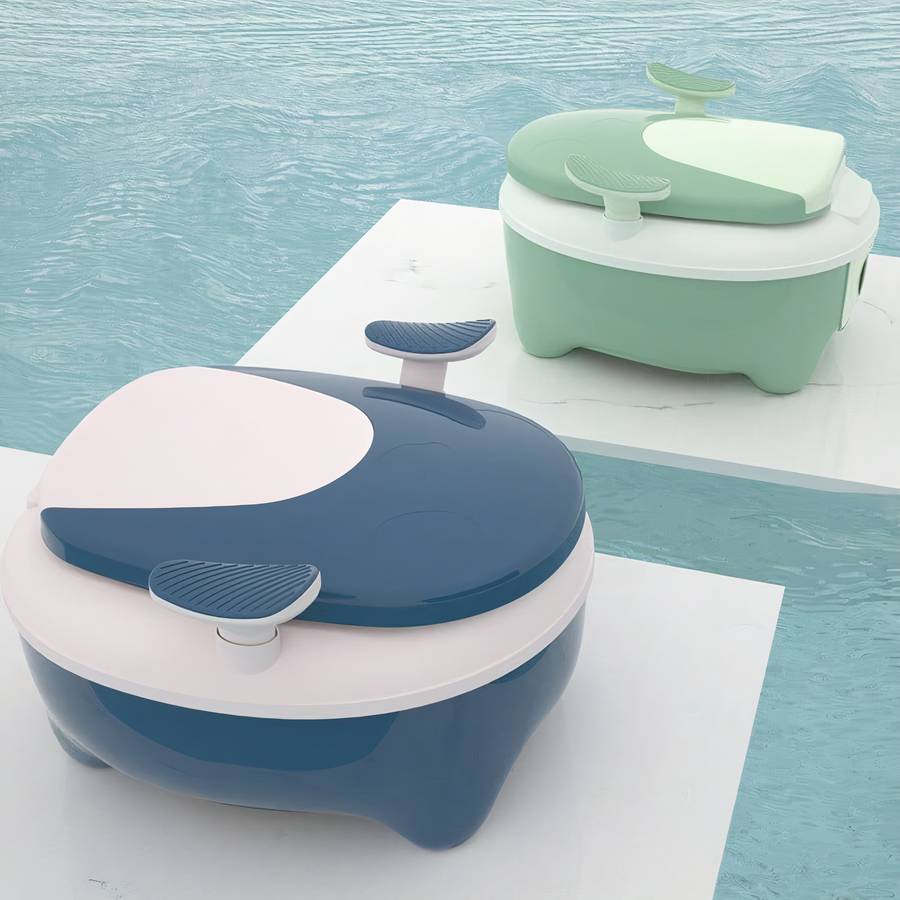 Pot de toilette motif pingouin pour bébé