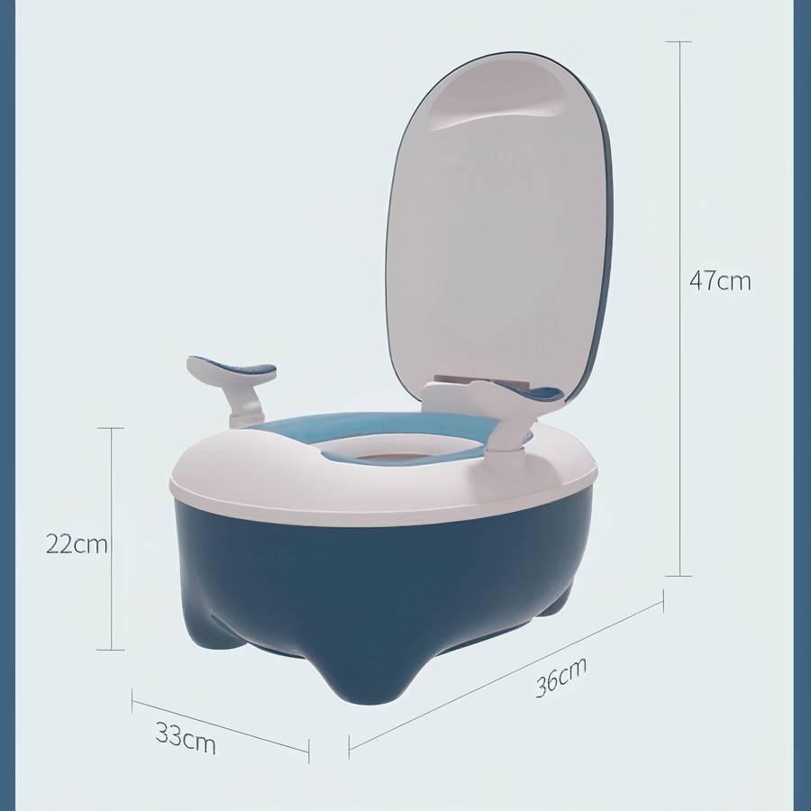 Pot de toilette motif pingouin pour bébé