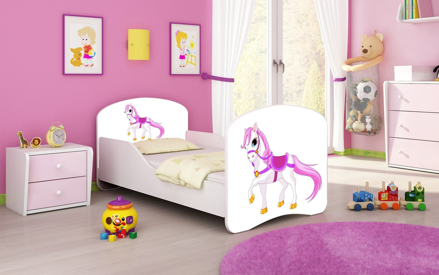 Lit pour enfant Mondo avec motifs colorés