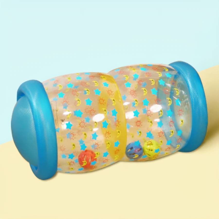 Jouet gonflable bébé rouleau bleu a étoile