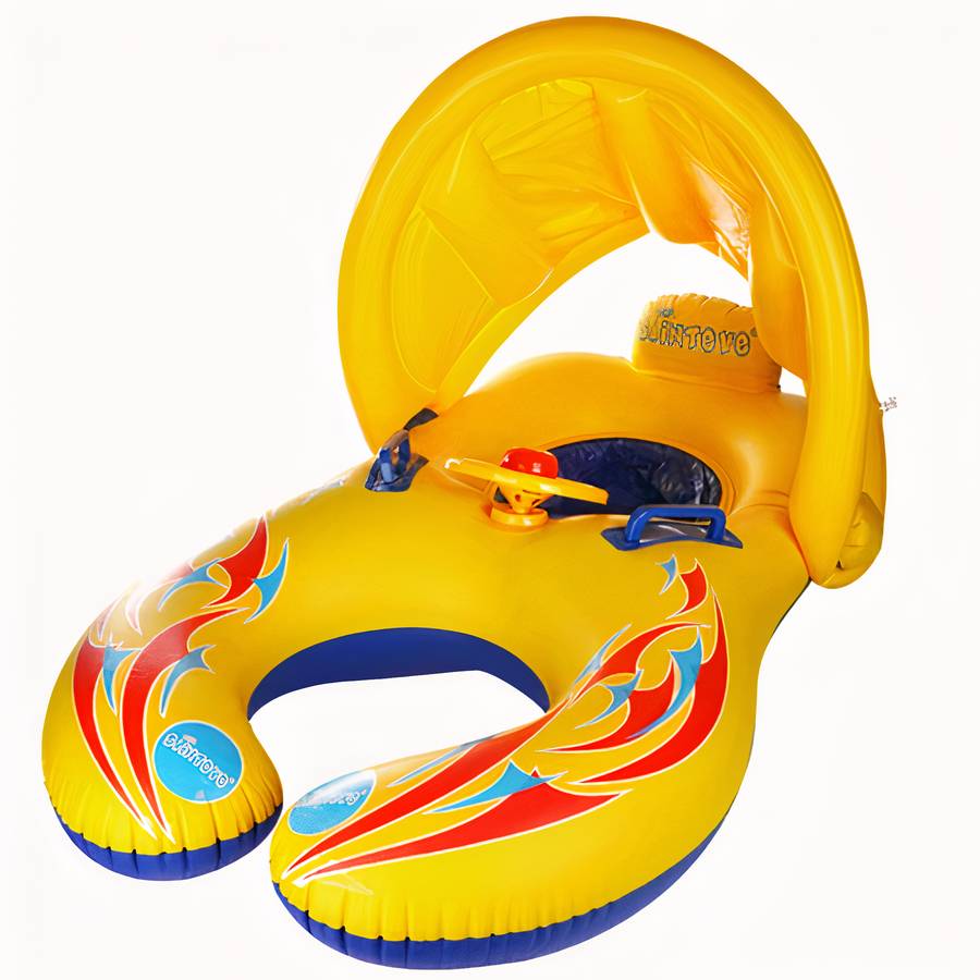 Bouée pour bébé gonflable avec ombrelle