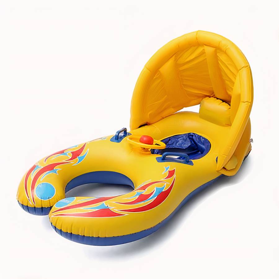 Bouée pour bébé gonflable avec ombrelle