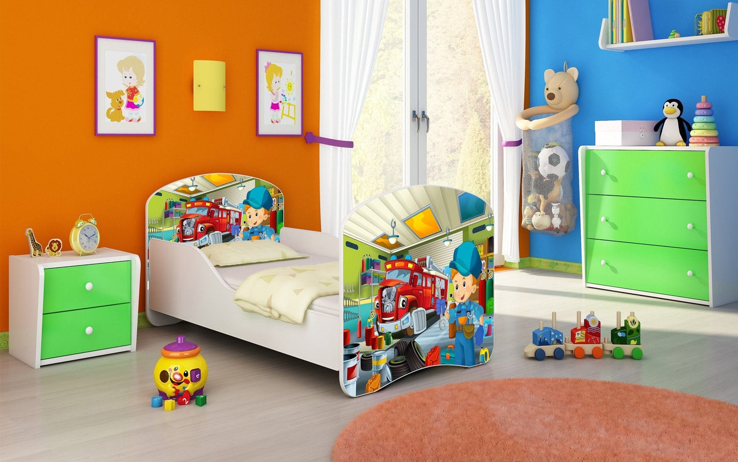 Lit pour enfant Mondo avec motifs colorés