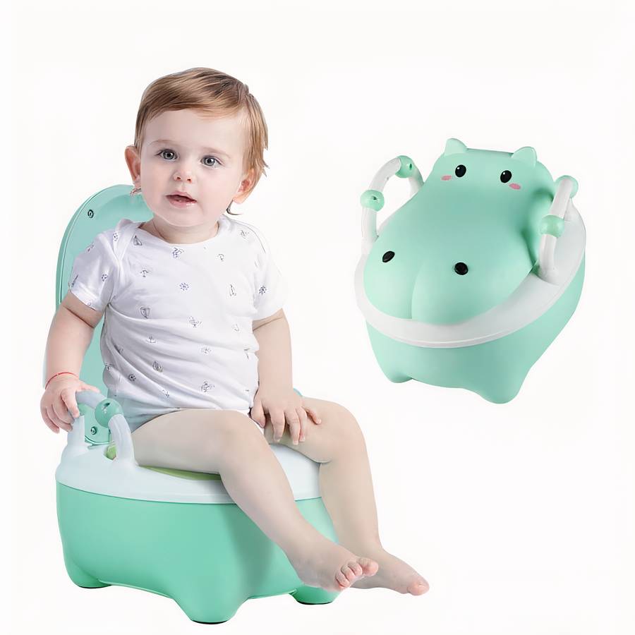 Pot de toilette motif hippopotame pour bébé