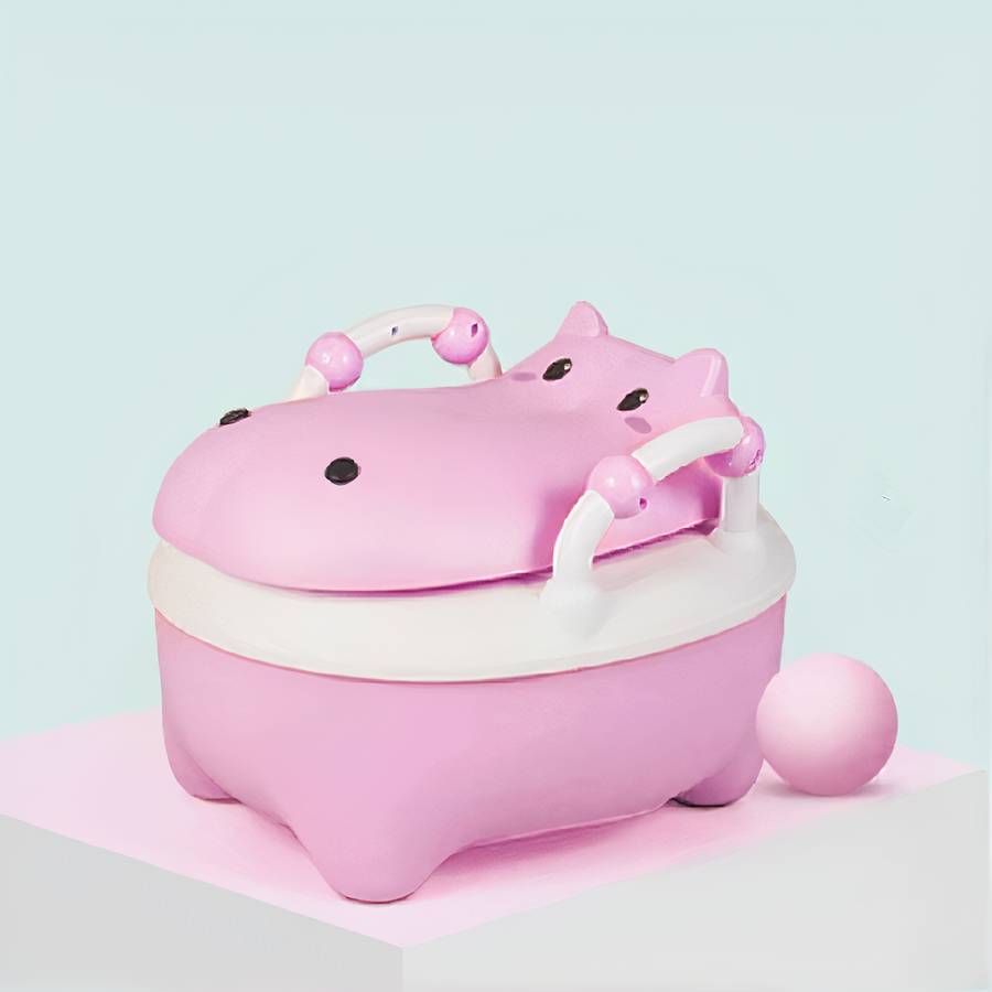 Pot de toilette motif hippopotame pour bébé