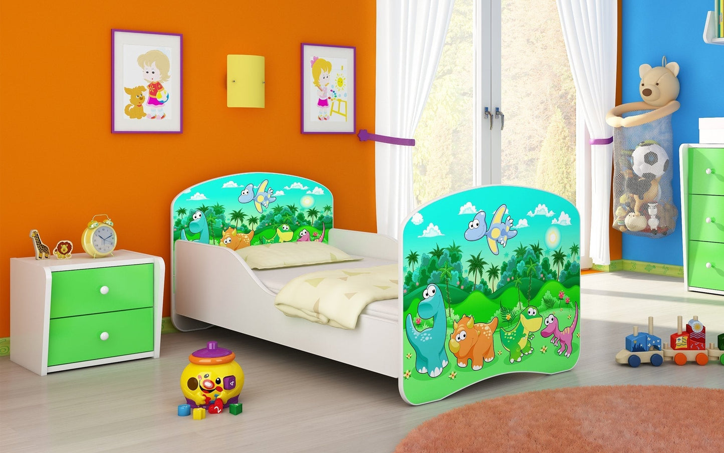 Lit pour enfant Mondo avec motifs colorés