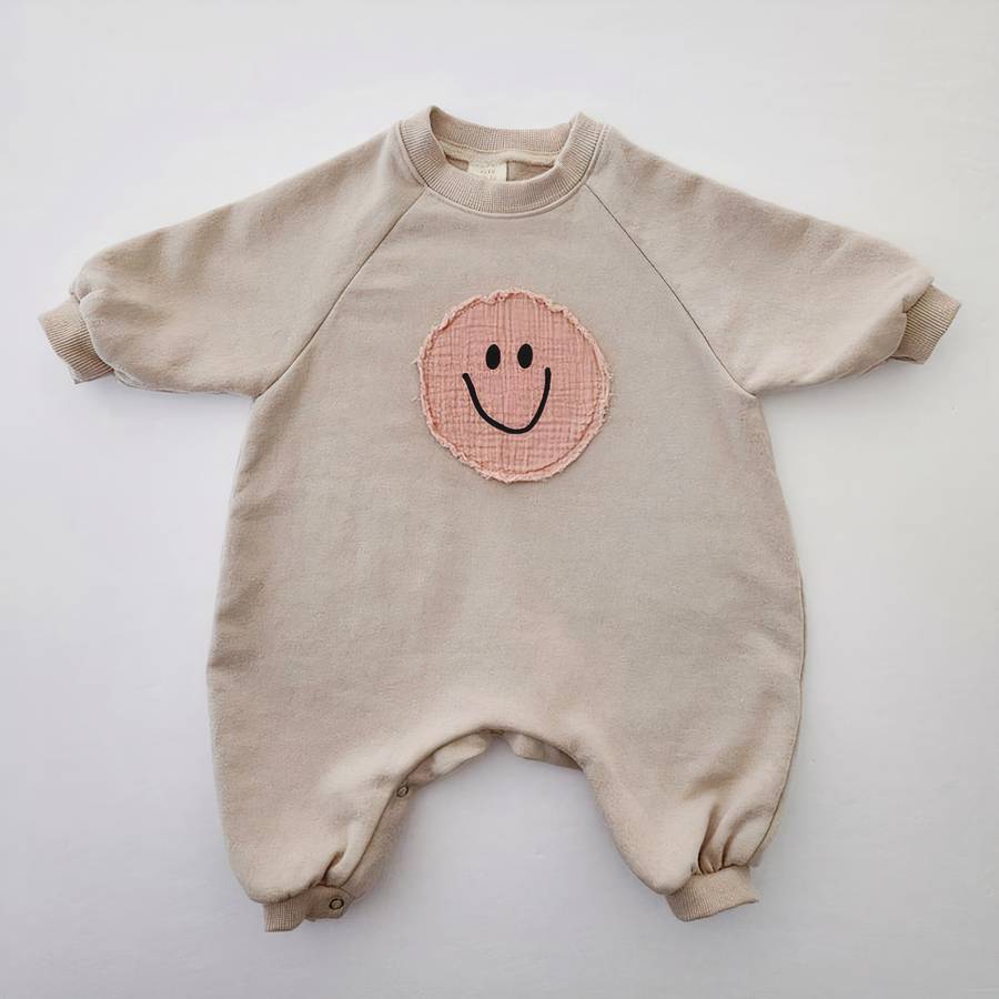 Barboteuse à manches longues style sweat pour bébé
