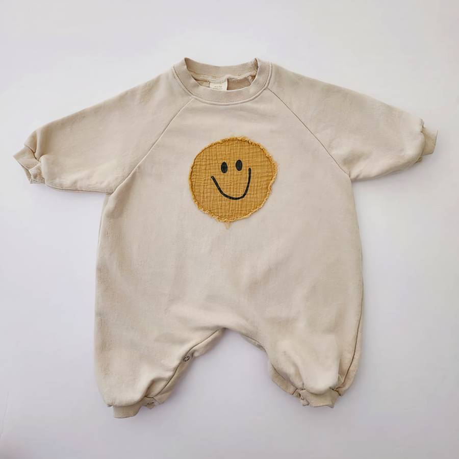 Barboteuse à manches longues style sweat pour bébé