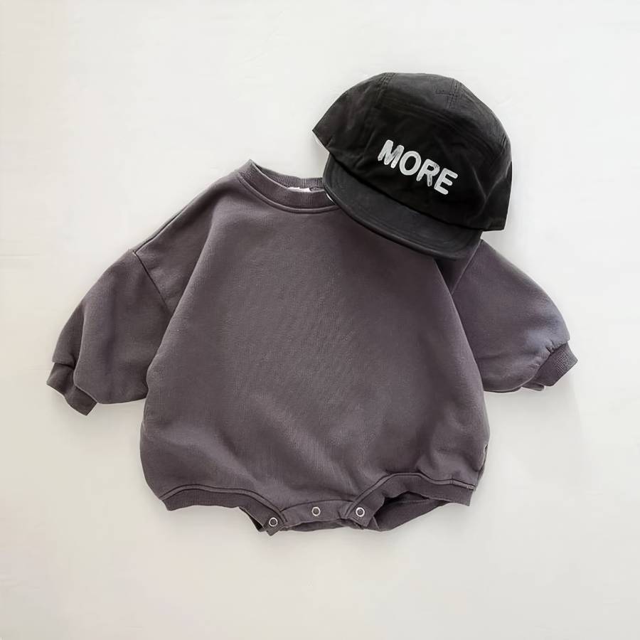 Barboteuse courte style sweat pour bébé
