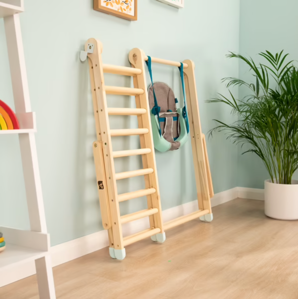 Balançoire Bébé avec Triangle d'Escalade