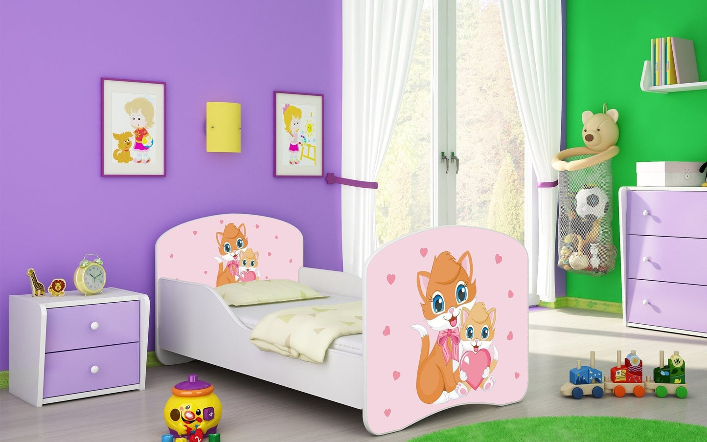 Lit pour enfant Mondo avec motifs colorés