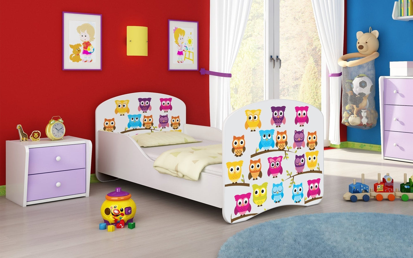 Lit pour enfant Mondo avec motifs colorés