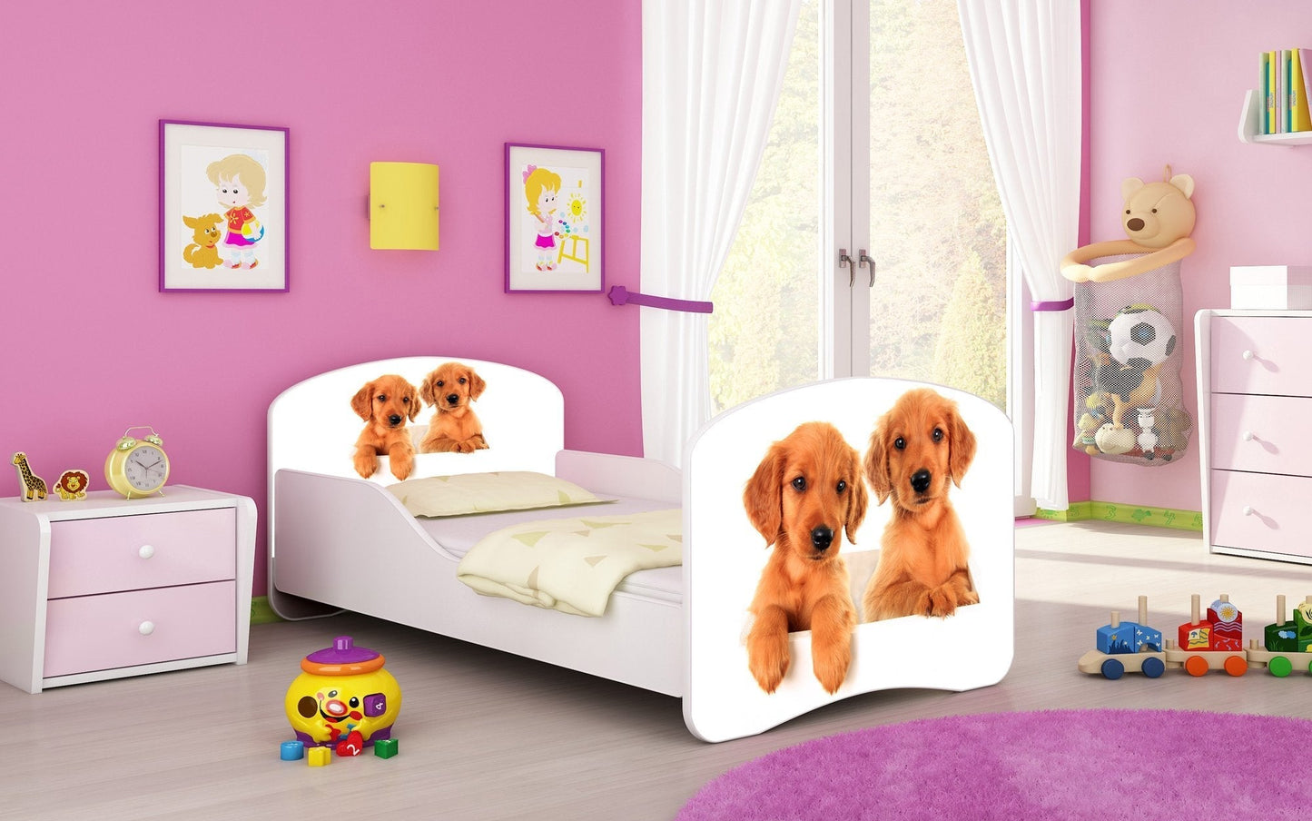 Lit pour enfant Mondo avec motifs colorés