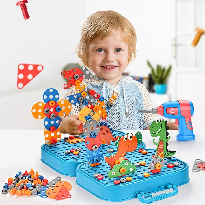 Jeu de construction avec visseuse