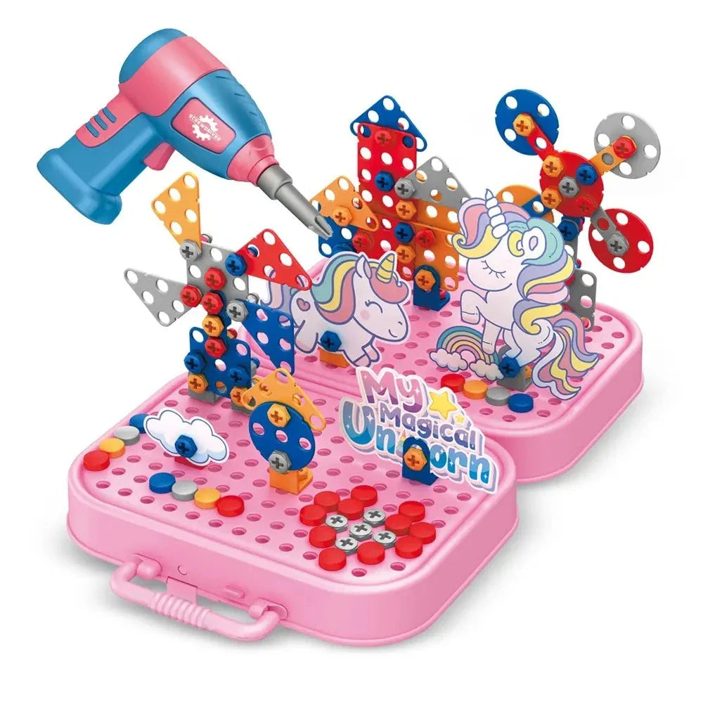 Jeu de construction avec visseuse