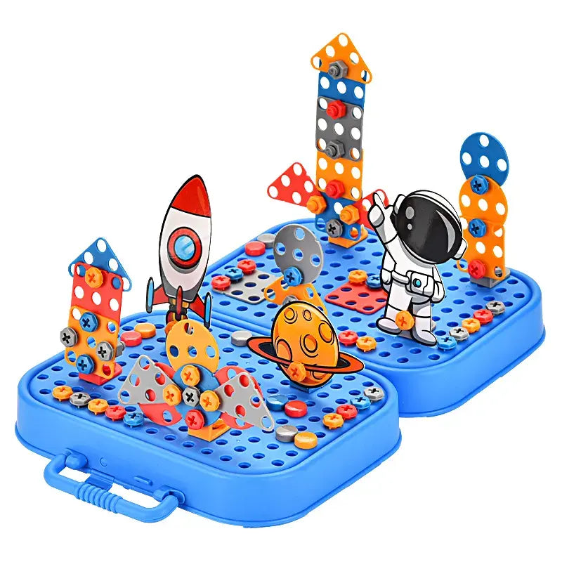 Jeu de construction avec visseuse
