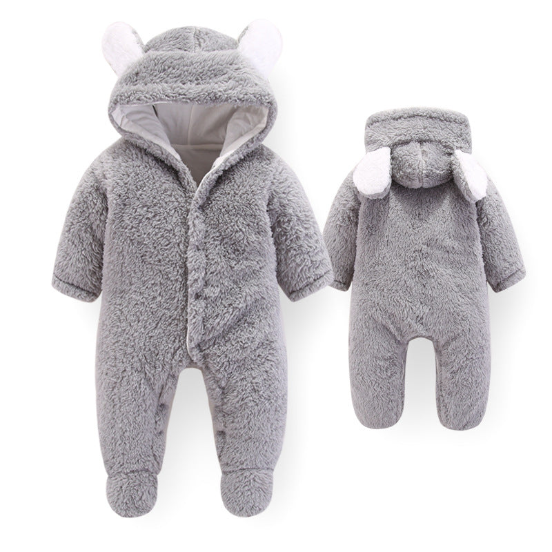 Combinaison velours bébé avec pieds