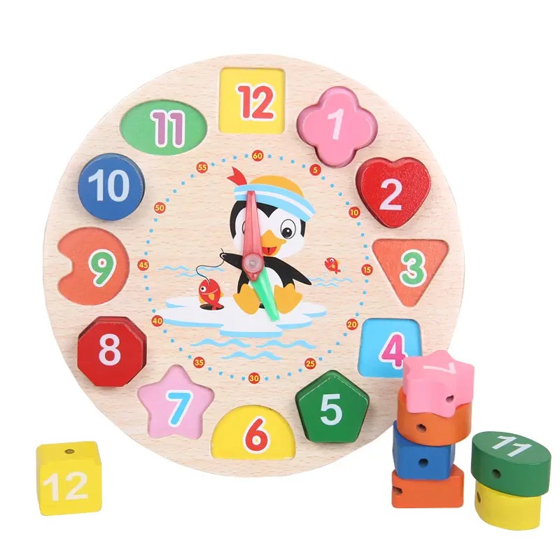 Horloge montessori de tri de formes