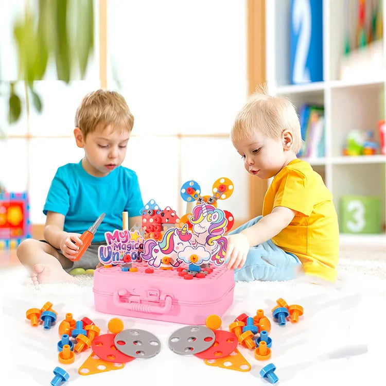 Jeu de construction avec visseuse