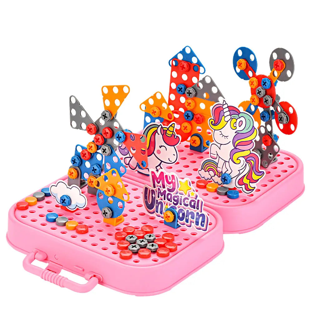 Jeu de construction avec visseuse