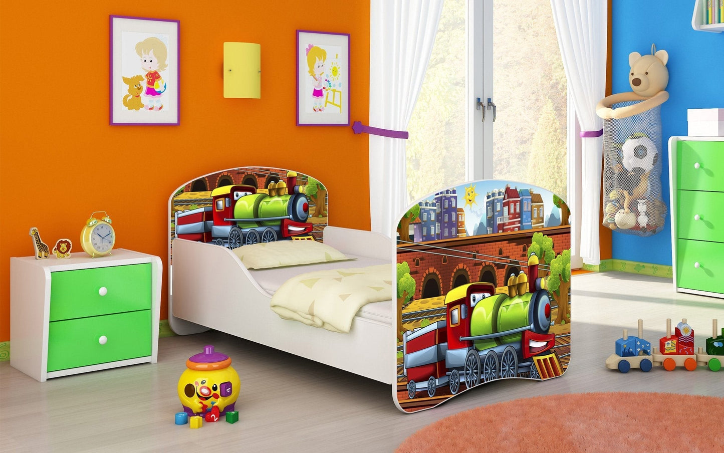 Lit pour enfant Mondo avec motifs colorés