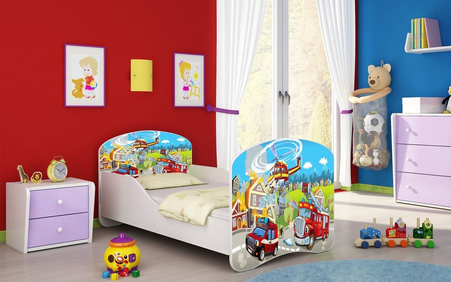 Lit pour enfant Mondo avec motifs colorés