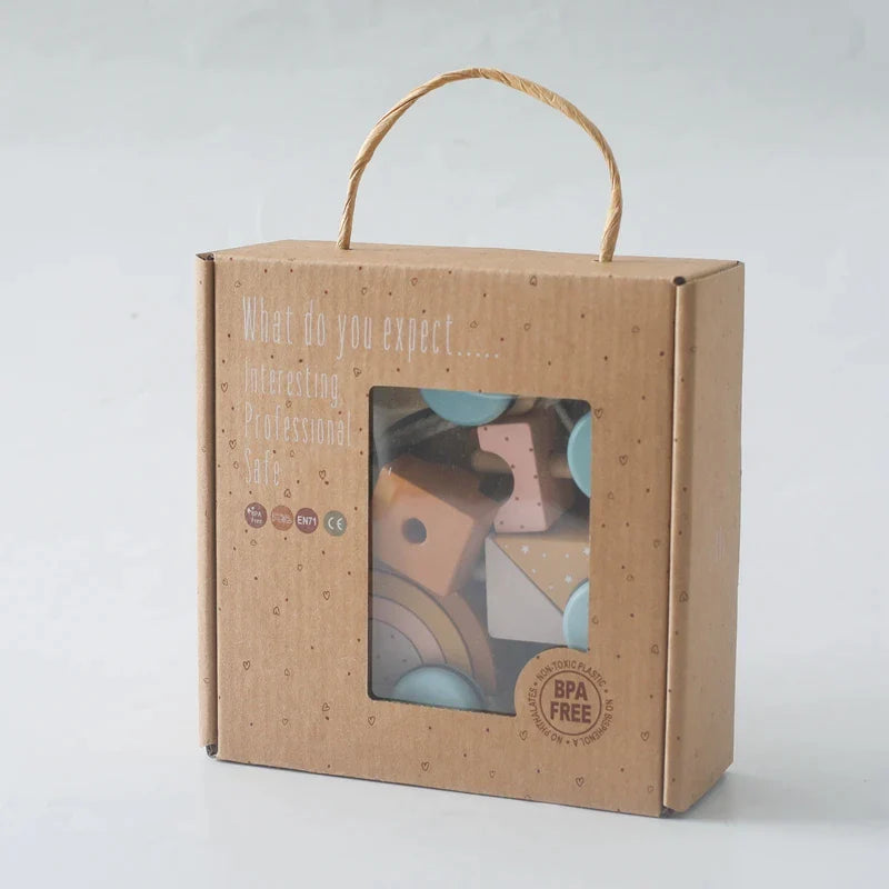 Petit train en bois animaux