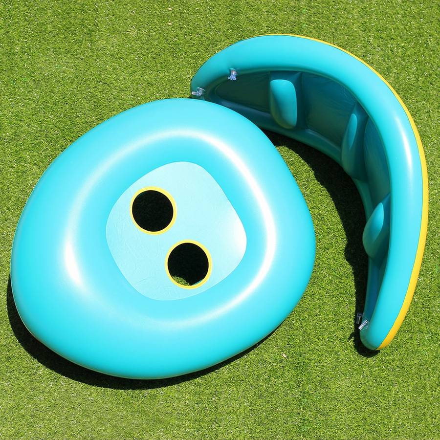 Bouée pour bébé portable et gonflable avec pare-soleil