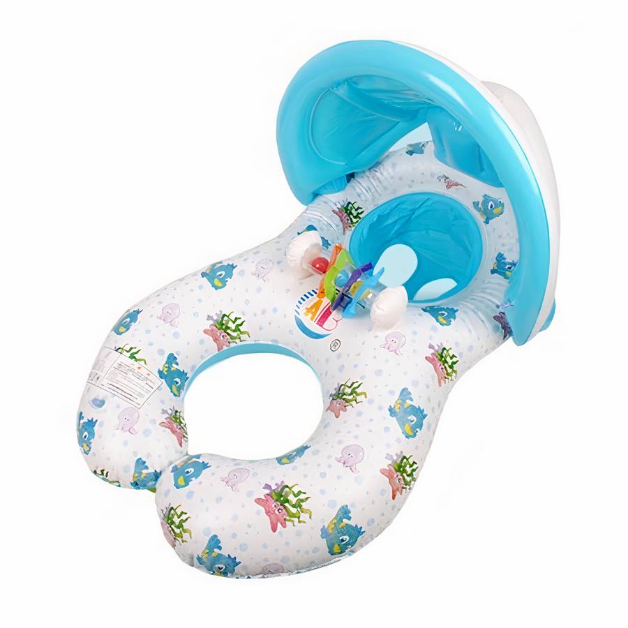 Bouée pour bébé gonflable avec ombrelle