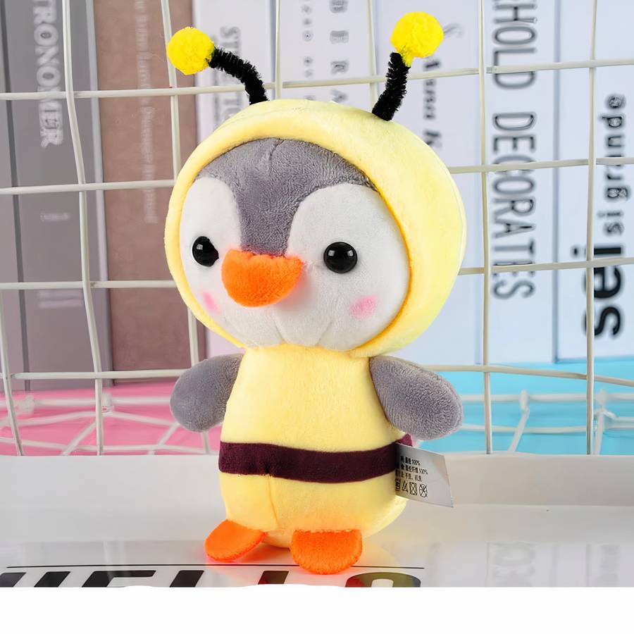 Porte-clés en peluche pingouin de 12 cm