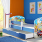 Lit pour enfant Imaginaire avec motifs, panneaux colorés et tiroir de rangement
