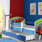 Lit pour enfant Imaginaire avec motifs, panneaux colorés et tiroir de rangement