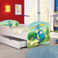 Lit pour enfant Luna avec motifs colorés et tiroir de rangement