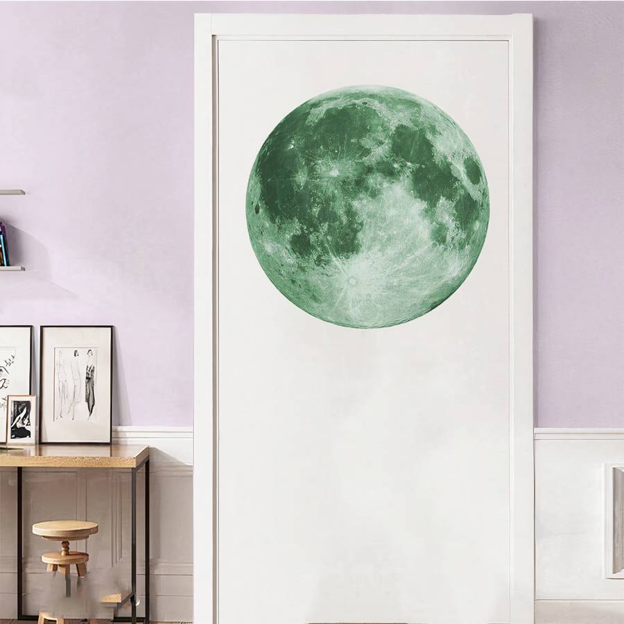 Sticker mural en forme de lune