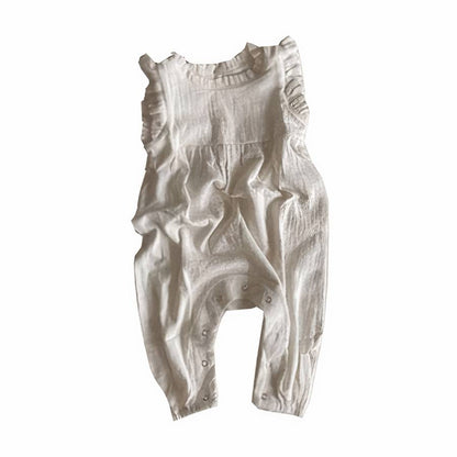 Barboteuse en lin pour bébé