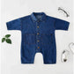 Barboteuse en denim doux pour bébés